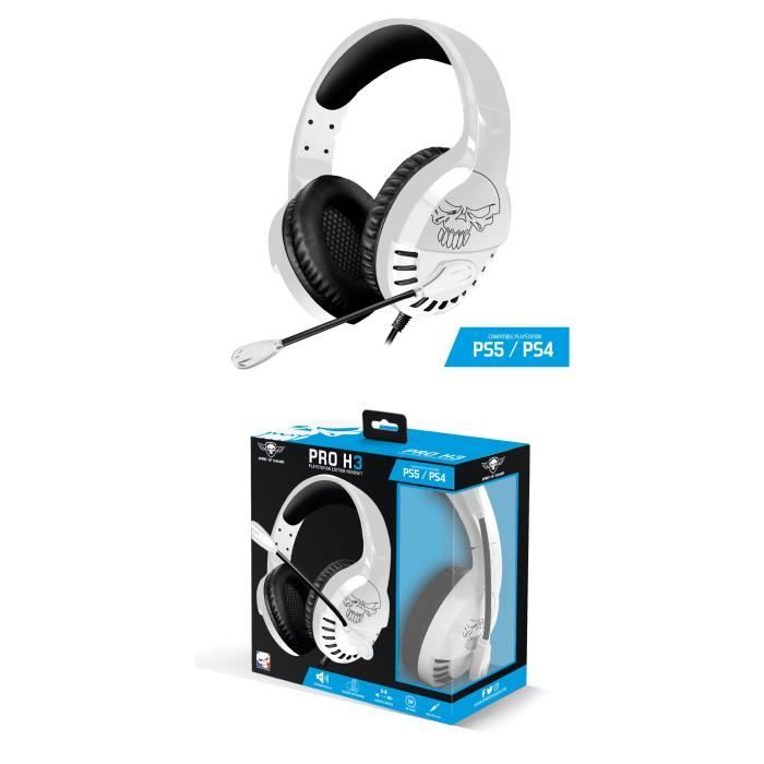 Casque Pro Gamer Spirit Of Gamer Blanc Pro-H3 / PS5 - PS4 pour PlayStation  - Cdiscount Informatique