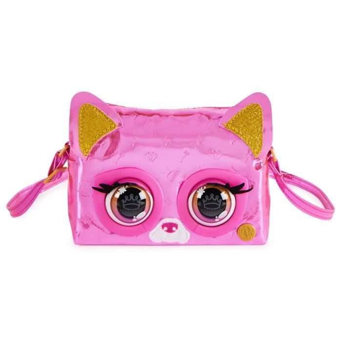 Purse Pets - Bulldog Français - Métallique - Sac Compagnon Animé - 30 Sons et Réactions - Dès 5 ans