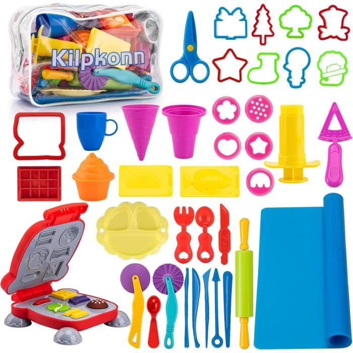 Kit Pâte à Modeler 18 Pièces – Moules, Outils Et Argile – Cadeau Créatif Pour Enfants De 3 à 5 Ans