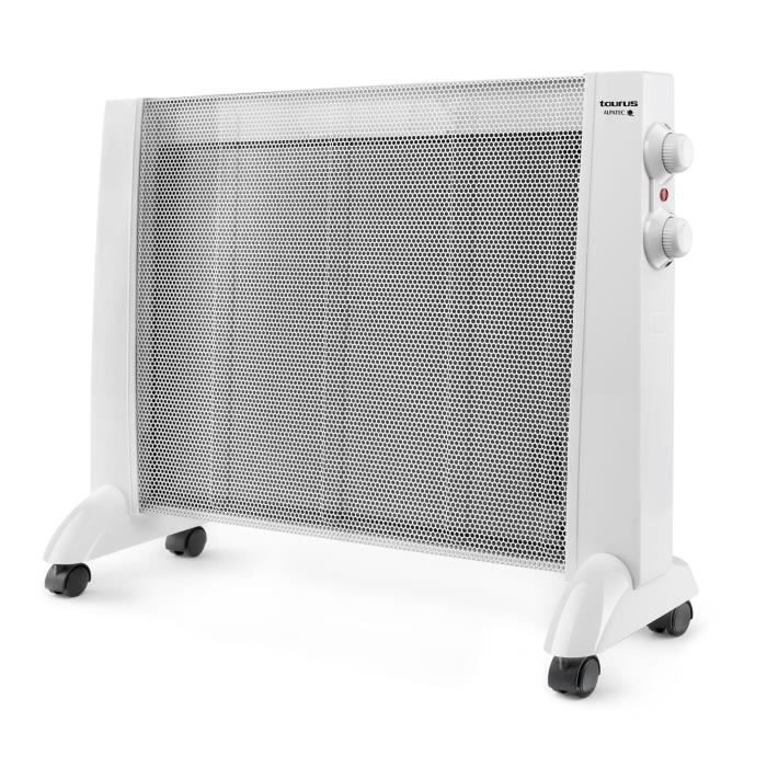 Radiateur rayonnant ALPATEC PRMB 1600 - 1600W - Blanc - Technologie MICA - Thermostat réglable