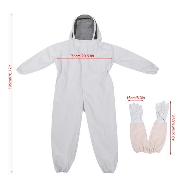 Combinaison Apiculture Professionnelle Avec Gants - Vêtement Protection Abeilles Homme Femme