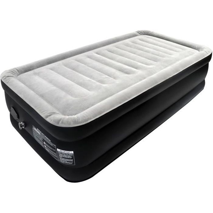 Matelas Gonflable - UISEBRT - Simple - 200 x 98 x 46 cm - Auto-gonflant - Pompe électrique intégrée