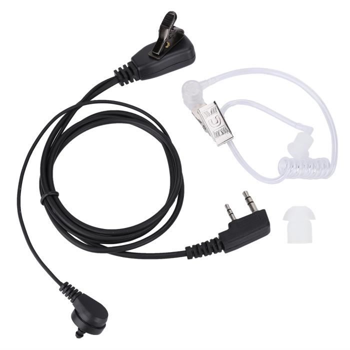 Oreillette Talkie Walkie 2 Broches Avec Bouton PTT