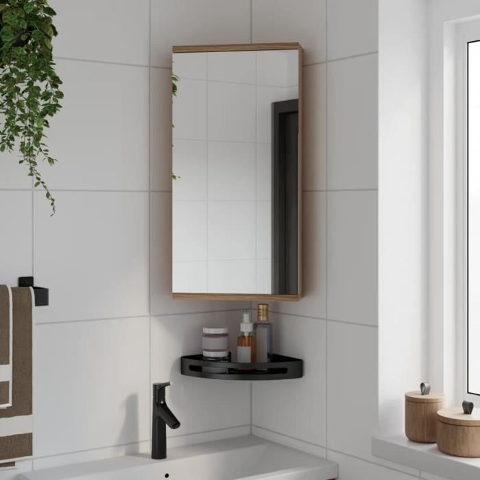 vidaXL Armoire de bain à miroir dangle chêne 30x24x60 cm 357980
