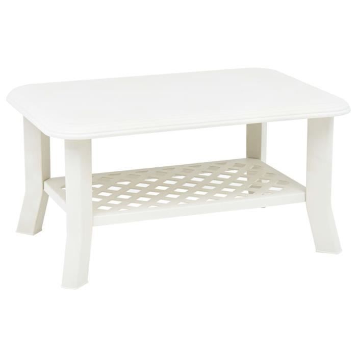 Table basse - VIDAXL - 90x60 cm - Plastique résistant - Style contemporain - À monter soi-même