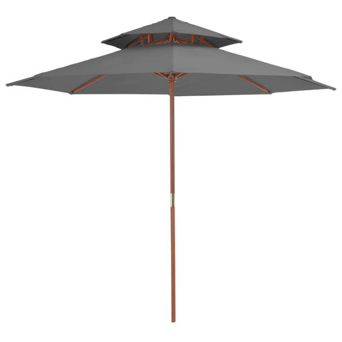 VIDAXL Parasol en bois - vue 2