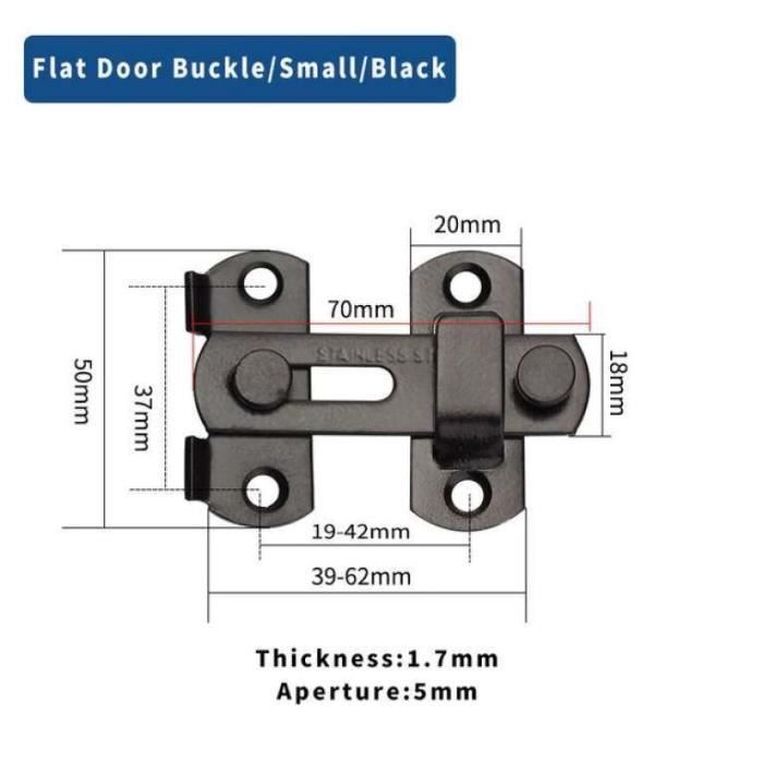 PJW15326BLOQUE PORTE,Loquet à loquet en acier inoxydable 304, 1 pièce, serrure de porte