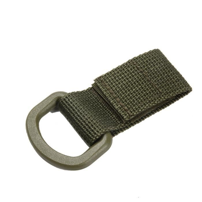 Mousqueton En Nylon Avec Sangle - Taille 100x30 Mm, Poids 18g, Couleurs Noir, Vert, Kaki, Pour Extérieur