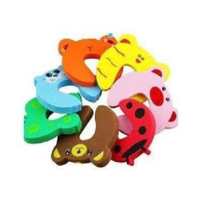 Lot De 8 Bloque-Porte En Mousse - Protection Enfants Et Animaux Anti-Pincement
