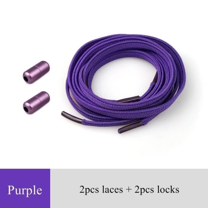 Lacets Élastiques Sans Nœud - 1 Ou 2 Paires - Universels Enfants/Adultes - Pour Sport, Travail Ou Handicap