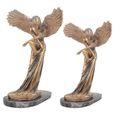 Figurine d'ange en résine, Sculpture d'ange avec aile, décoration murale de maison, ornement d'église STATUE - STATUETTE - TCJ13398-1
