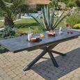 Table de jardin avec rallonge automatique en aluminium et HPL Caicos-1