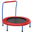 ANCHEER Trampoline enfant pliable - Mini trampoline intérieur / exterieur Ø 91.4 cm - Rouge-1