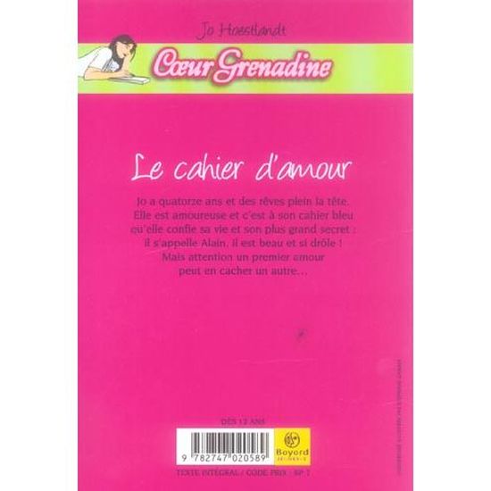 Le Cahier D Amour Achat Vente Livre Bayard Jeunesse Parution 16 03 06 Pas Cher Cdiscount