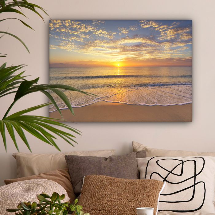 Wallfillers Tableau sur Toile - Coucher de Soleil, er et Plage - 4
