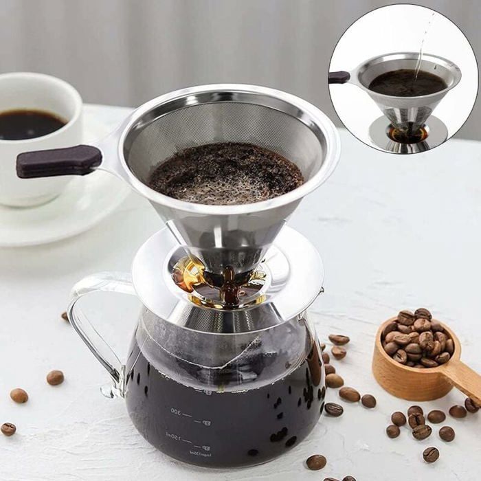 Panier à Café en Acier Inoxydable, Filtre à Café Réutilisable pour Cafetiere, Filtre à Café pour la Plupart des Machines à Café | Leroy Merlin Panier à Café en Acier Inoxydable, Filtre à Café Réutilisable pour Cafetiere, Filtre à Café pour la Plupart des Machines à Café | Leroy Merlin