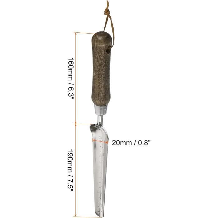 Petite Pelle De Jardinage 31 Cm - Manche Bois, Lame Acier 170 Mm - Pour Plantation, Rempotage | Kotarbau