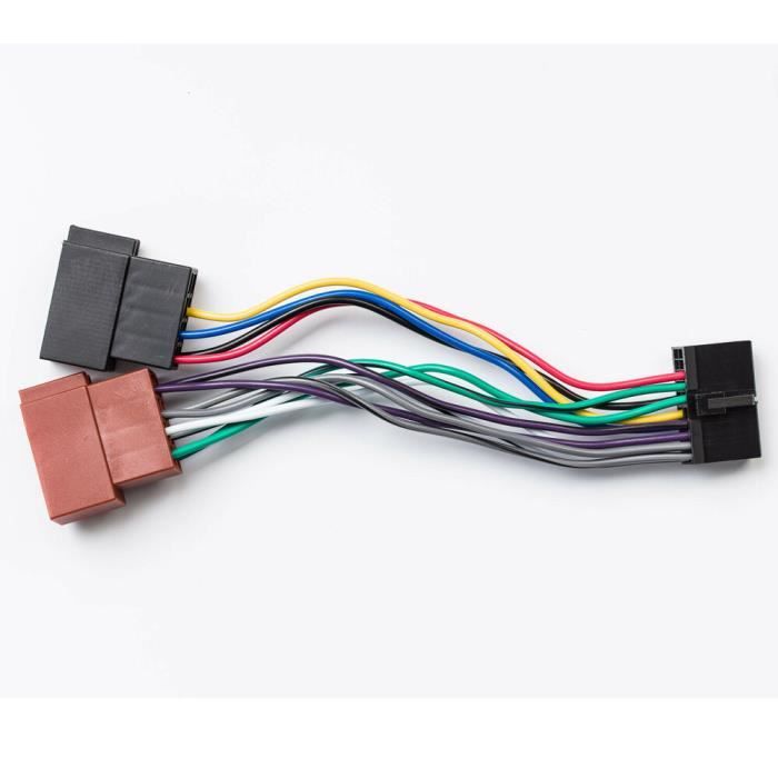 Câble,Adaptateur d'autoradio ISO 20 broches avec connecteur din