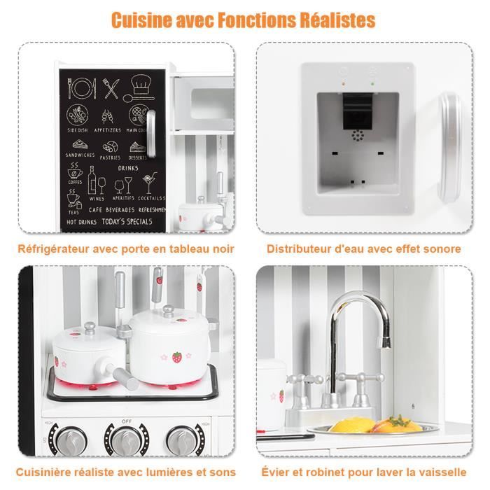 Cuisine d'angle en bois pour enfants avec accessoires - Ciel & terre Cuisine d'angle en bois pour enfants avec accessoires - Ciel & terre