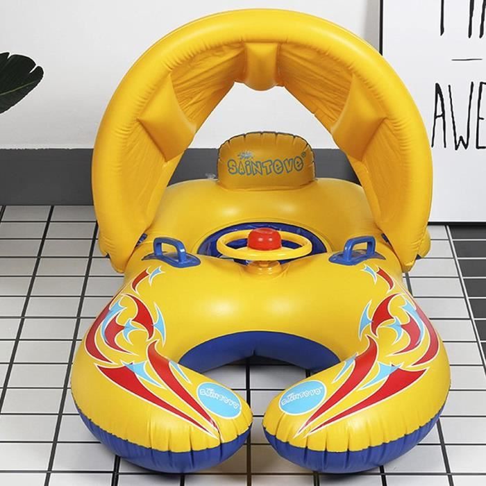 FuYelng Bouée Gonflable Avion avec Volant, 78 * 20 * 70 cm Anneau de Natation Gonflable Créatif pour Enfant 3-6 Ans Bouée Piscine Enfant, pour Plage Piscine Cadeaux Fêtes Jeux Aquatiques D'été