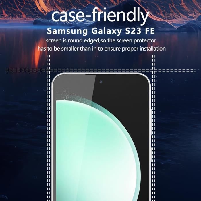 3+3 Pièces Verre Trempé Pour Samsung Galaxy S23 Fe Protection Écran +  Samsung Galaxy S23 Fe Caméra Verre Trempé, 9H Dureté Hd[I4952]