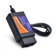 ELM327 OBD2 by Mister Diagnostic®  avec Cable USB Interface de diagnostique OBD II pour PC + logiciel AUTOCOM DELPHI DIAGBOX-2