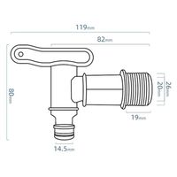 Lot 2 Robinets Cuve IBC 3/4" + Ruban PTFE – Robinet Réservoir Eau De Pluie Plastique
