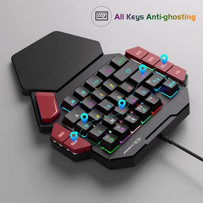 Clavier Mécanique Compact Rétroéclairé Pour Gaming Mobile - Portable, Ergonomique, Compatible PC/tablette/smartphone - 12
