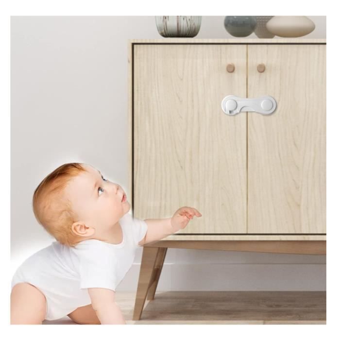 Bloque tiroir - Sécurité bébé / enfant (5 pièces + 3 GRATUITS)