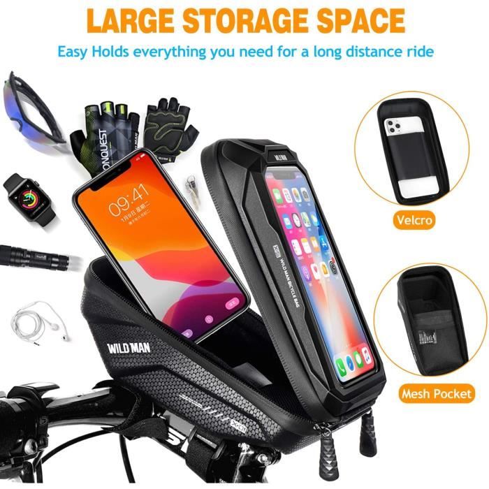 Sacoche De Guidon Vélo Shinkuro – 4,8L étanche Avec écran Tactile TPU – Compatible Smartphone, Bandoulière Incluse