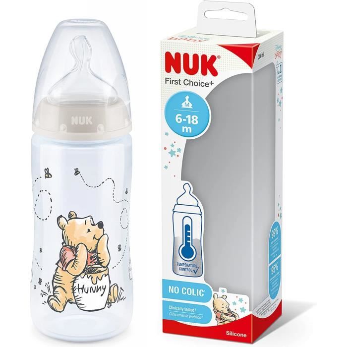 Biberon NUK FC+ Winnie - Contrôle de température - Silicone - 300 ml - 6-18  mois - Cdiscount Puériculture & Eveil bébé