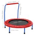 ANCHEER Trampoline enfant pliable - Mini trampoline intérieur / exterieur Ø 91.4 cm - Rouge-3