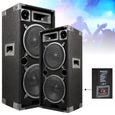 DJ PACK SONO 4000 dont 4 ENCEINTES 1000 + 1 AMPLI SONO 1600w + CABLE HP + CABLE PC PA DJ SONO LED LIGHT BAR CLUB DISCO mix fitness-3