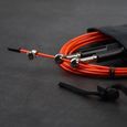 3 mètres de roulement à billes vitesse d'entraînement réglable corde à sauter équipement de fitness, noir et orange-3