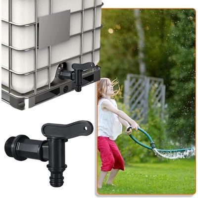 Lot De 2 Robinets Pour Cuve De Récupération D'eau De Pluie - 3/4 Pouce, Plastique, Avec Ruban étanche