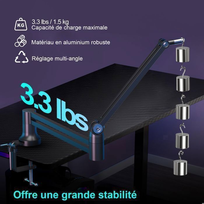Bras De Micro TONOR phone, à Profil Bas De Première Qualité Pour Streaming Bras Micro Low Profile Bras De Micro TONOR phone, à Profil Bas De Première Qualité Pour Streaming Bras Micro Low Profile