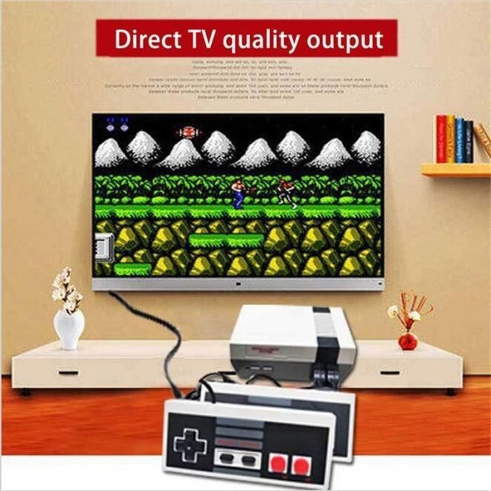 Console de jeux vidéo Mini TV + Double Gamepads Support PAL & NTSC ...