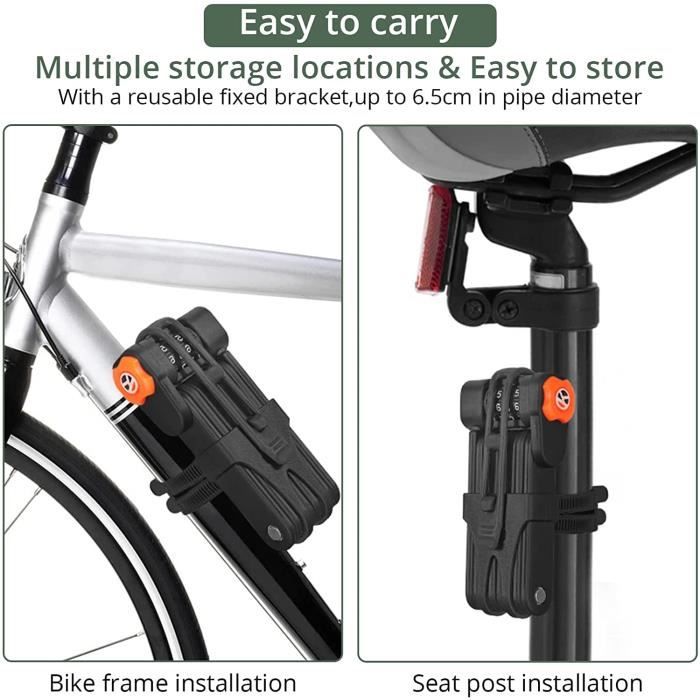 K-Traz, Câble Antivol Vélo - Cadenas Vélo avec support - Cadenas pour vélo,  trottinette, vélo électrique et scooter - Cdiscount Sport