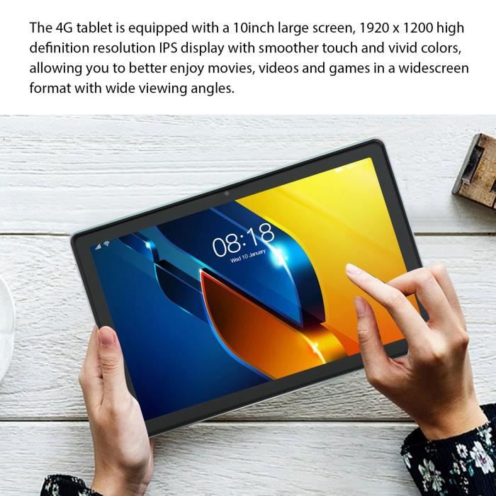HURRISE onglet double bande Tablette 10 pouces 5G WiFi Processeur 10 cœurs  6 Go 128 Go 800 W 2000 W 1920 x 1200 pour Android 11 - Cdiscount  Informatique