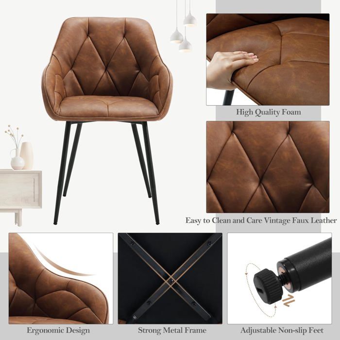 WOLTU Lot De 6 Chaises De Salle à Manger. Assise En Velours. Chaise Pour Cuisine-Salon-Café. Gris Foncé | Cadeaux de Noël | banc et tabouret Soldes Boutique