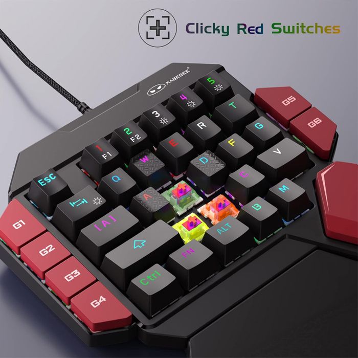 Clavier Gaming Sans Fil GEODMAER 65% – Rétroéclairage RVB, Batterie 2000 MAh, Connexion 2,4 G