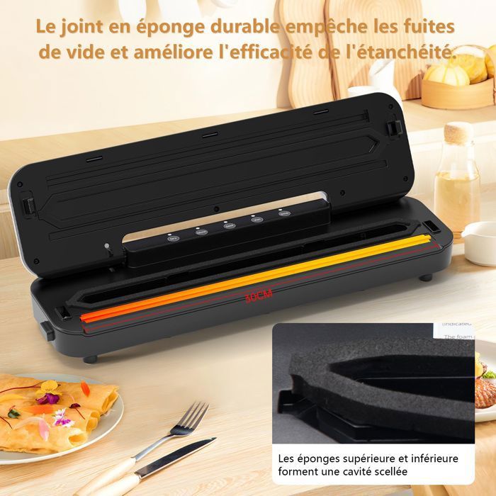 Machine à Emballer Sous Vide 5 En 1 Pour Aliments, Avec Modes Sec Et Humide Pour Cuisine Et Stockage 96674900