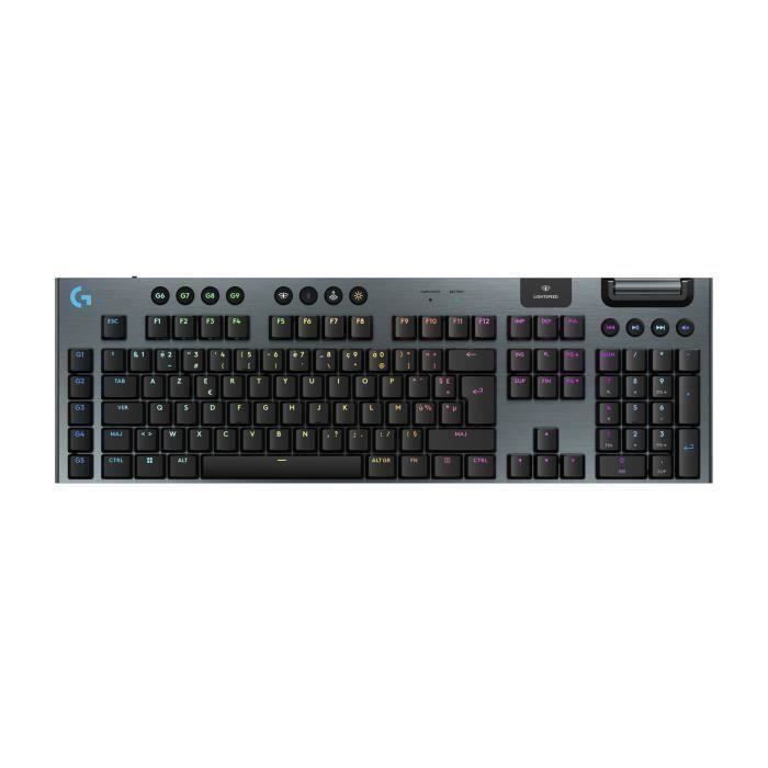 Clavier Gamer - Sans Fil - Logitech G - G915 X - Switch Clicky - Azerty - Noir