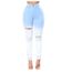 Jeans Femme De Marque Pantalon Crayon Gradation Taille Haute Trou Pantalon Force Elastique Lifting Des Hanches Femme Jeans Bleublanc Cdiscount Pret A Porter