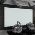 829795Haut de gamme® Dosseret de cuisine Crédence Cuisine - FOND DE HOTTE - Blanc 90 x 50 cm Verre trempé-0