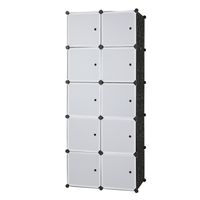 10 cube Organizer empilable en plastique cube étagère de rangement Design multifonction armoire modulaire