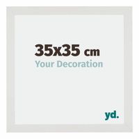 Your Decoration - 35x35 cm - Cadres Photo en MDF Avec Verre Plexiglas - Blanc Mat - Mura.