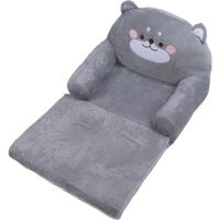 OMABETA mini-canapé Canapé pour enfants, chien gris, pliable, poignée large, doux et respirant, chaise meuble canape 2 couches