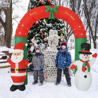 Père Noël gonflable de 2.4m de haut - décoration extérieure, arche gonflable de Santa de Noël pour la décoration extérieure de Noël
