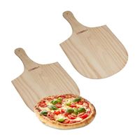 Lot de 2 pelles à pizza en bois - 10032759-0